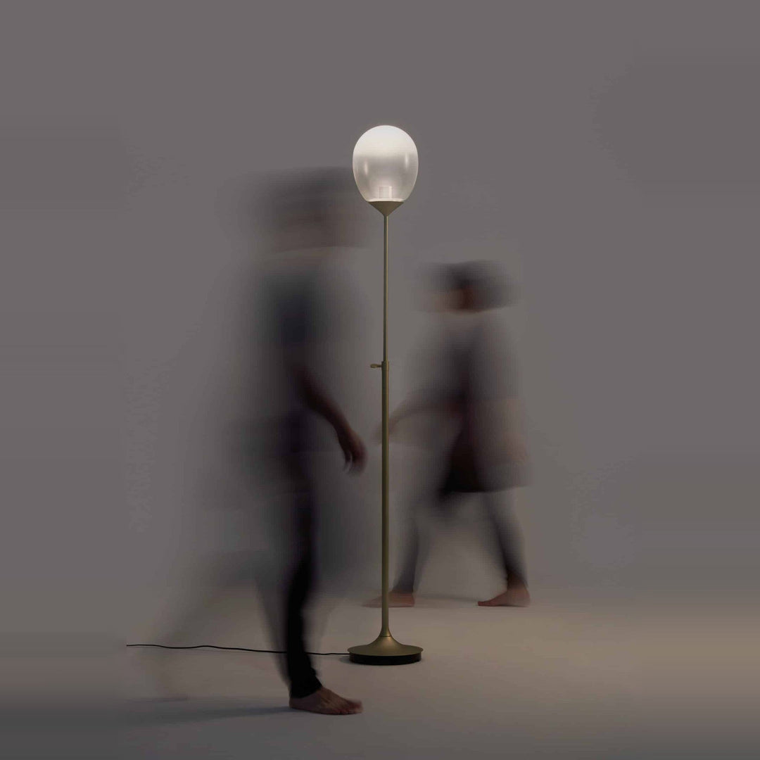Mist LED Floor Lamp by Seed Design, styled in a room setting, view 2