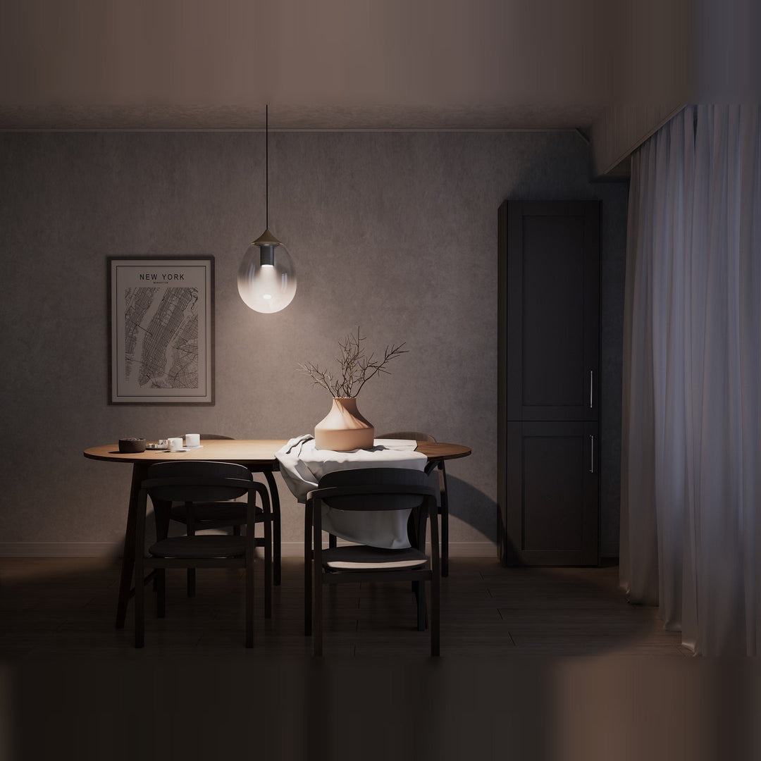 Mist LED Pendant by Seed Design, styled in a room setting, view 4