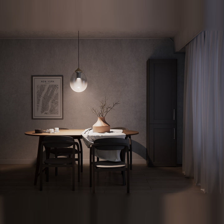 Mist LED Pendant by Seed Design, styled in a room setting, view 4