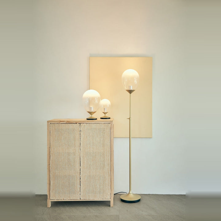 Mist LED Floor Lamp by Seed Design, styled in a room setting, view 5