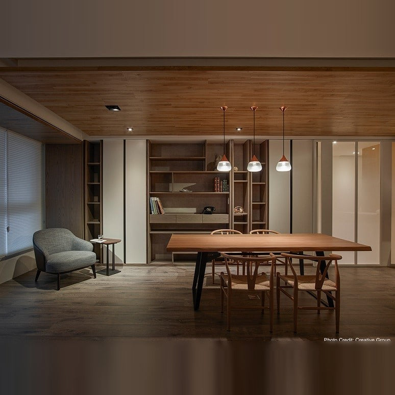 Mist Pendant M by Seed Design, styled in a room setting, view 3