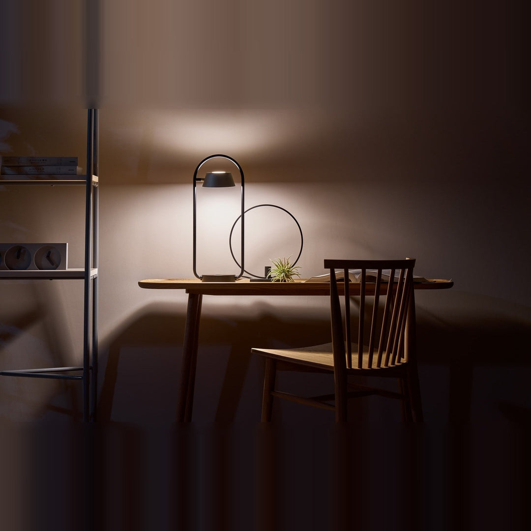 Olo Ring Table Lamp by Seed Design, styled in a room setting, view 8