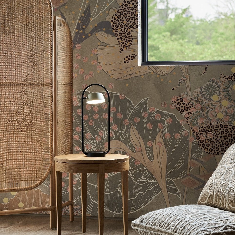 Olo Ring Table Lamp by Seed Design, styled in a room setting