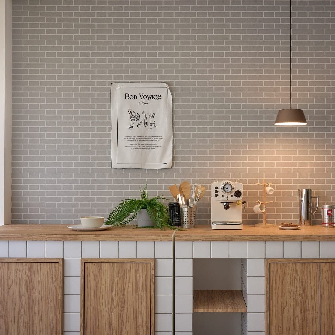 Olo XL Pendant P1 by Seed Design in Cocoa, styled in a room setting