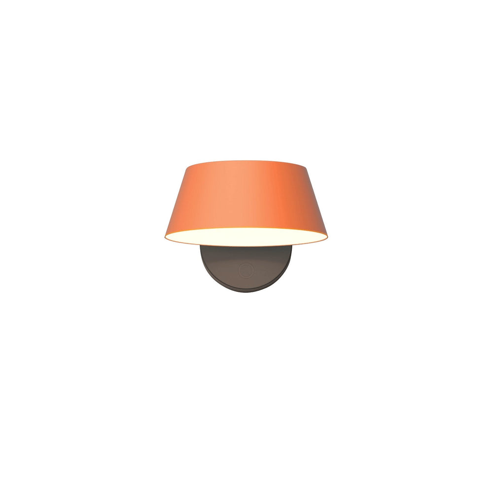 Olo XL Wall Sconce by Seed Design in Coral Orange, studio shot