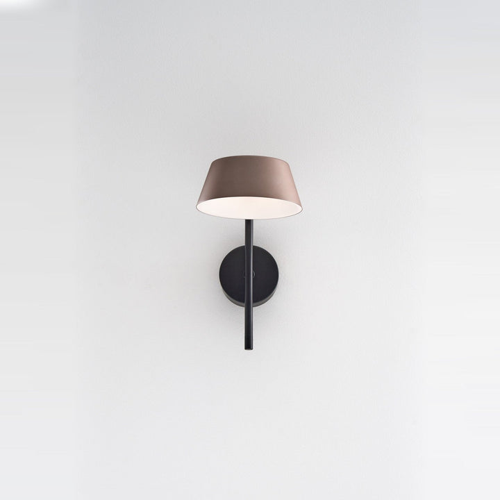 Olo XL Wu Wall Sconce by Seed Design in Cocoa, styled in a room setting