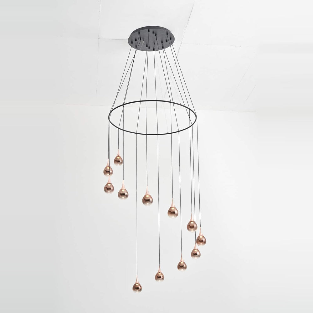 Paopao Pendant P12 by Seed Design in Copper / With Ring, styled in a room setting