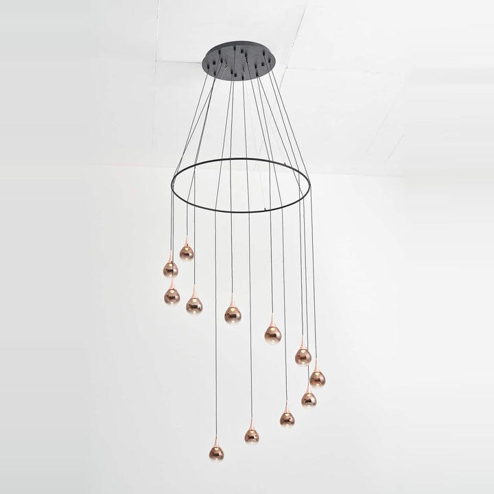 Paopao Pendant P12 by Seed Design in Copper / With Ring, styled in a room setting