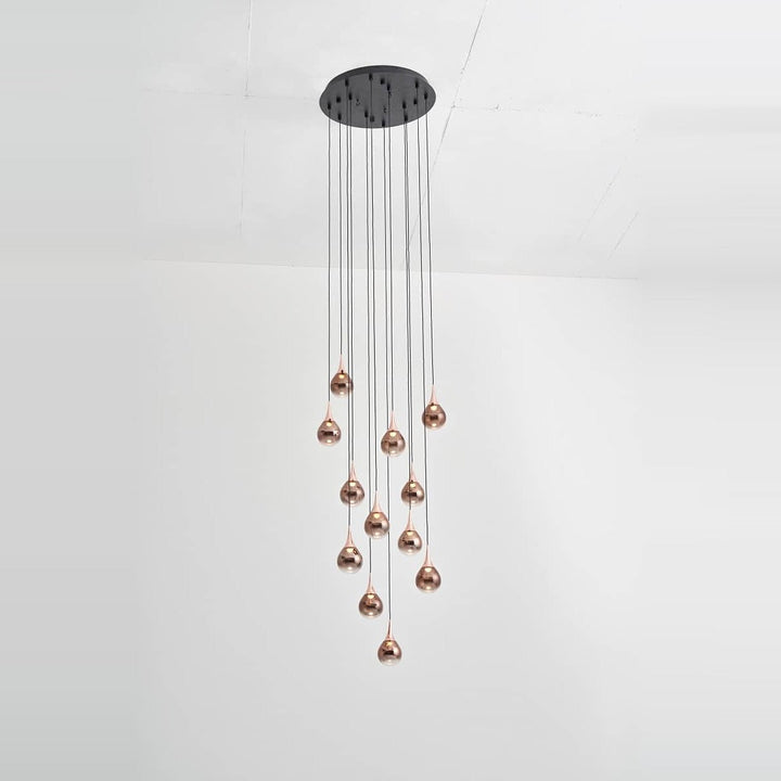 Paopao Pendant P12 by Seed Design in Copper / Without Ring, styled in a room setting