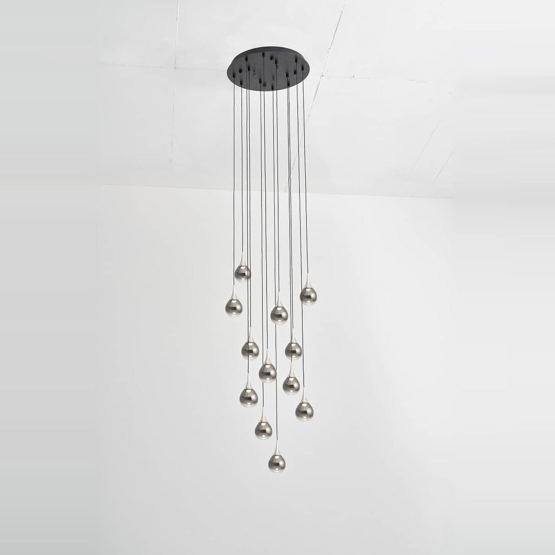 Paopao Pendant P12 by Seed Design in Chrome / Without Ring, styled in a room setting