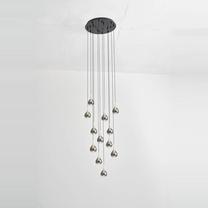 Paopao Pendant P12 by Seed Design in Chrome / Without Ring, styled in a room setting