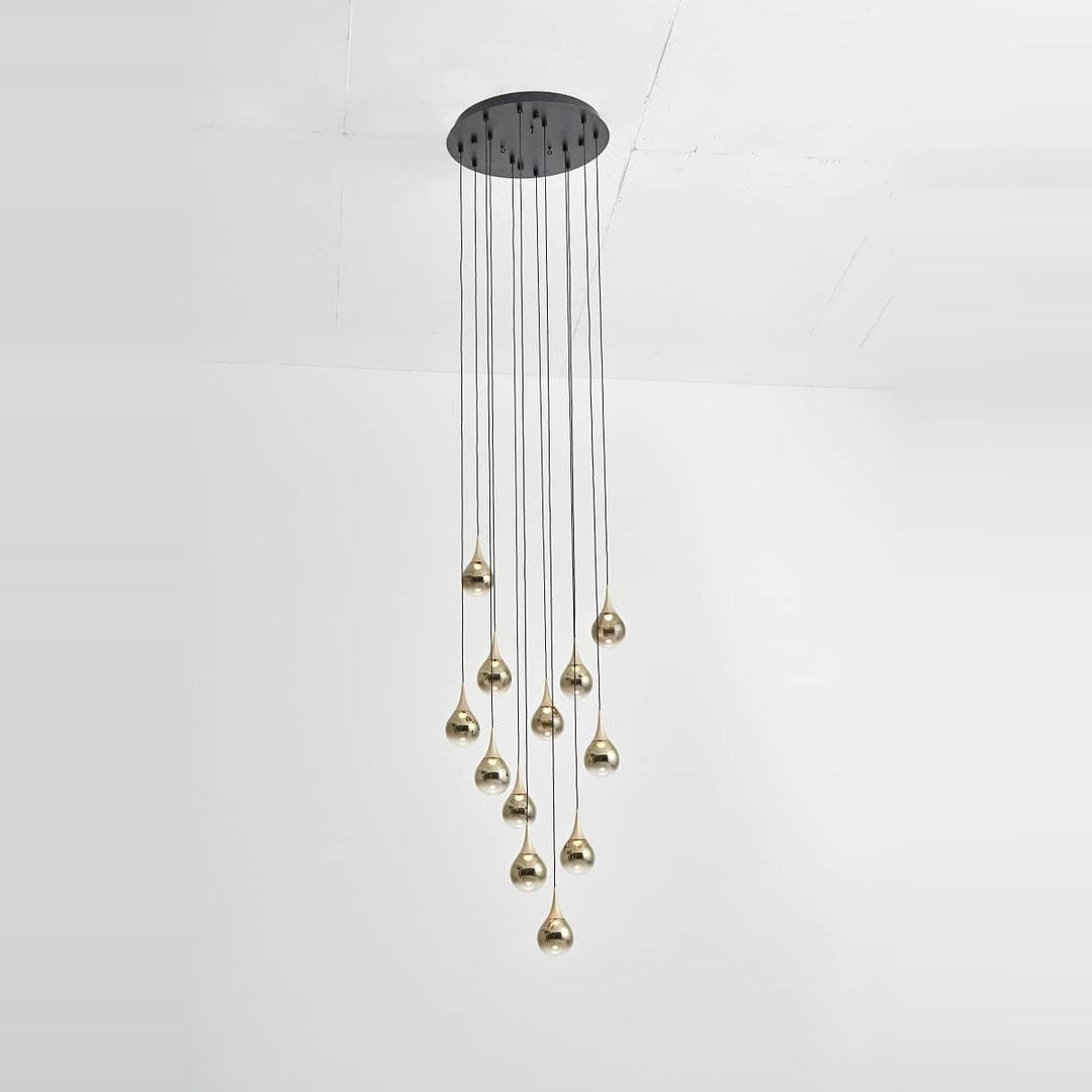 Paopao Pendant P12 by Seed Design in Champagne Gold / Without Ring, styled in a room setting