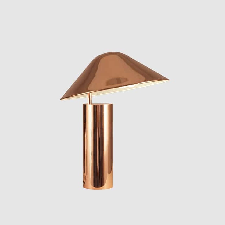 Damo Simple Table Lamp by Seed Design in Copper, studio shot