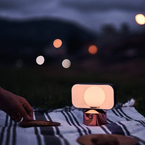 Hoodie Table Lamp by Seed Design, styled in a room setting, view 6