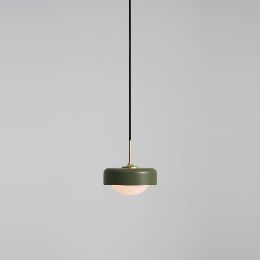 Pensee Pendant by Seed Design in Olive Green, studio shot