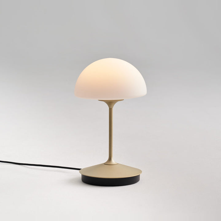 Pensee Table Lamp by Seed Design in Champagne Gold, styled in a room setting