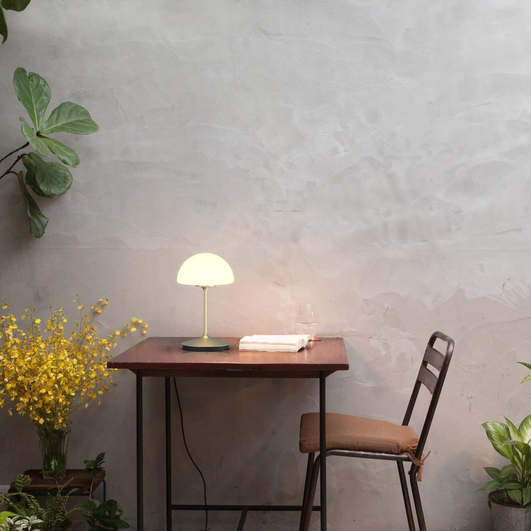 Pensee Table Lamp by Seed Design, styled in a room setting, view 2