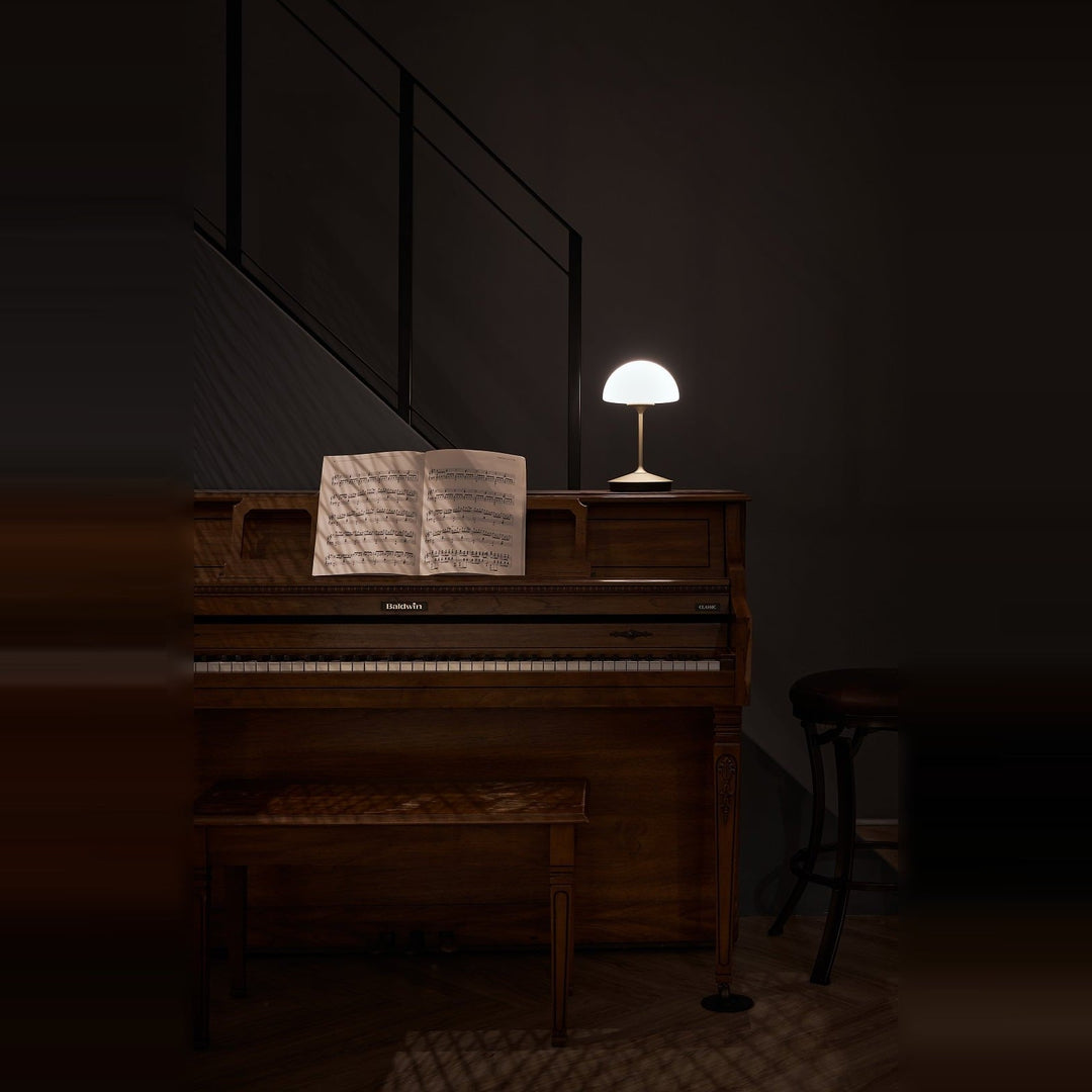 Pensee Table Lamp by Seed Design, styled in a room setting, view 6