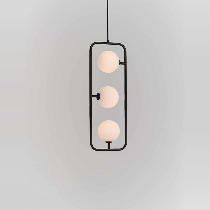 Sircle Pendant PV3 by Seed Design in Black, studio shot