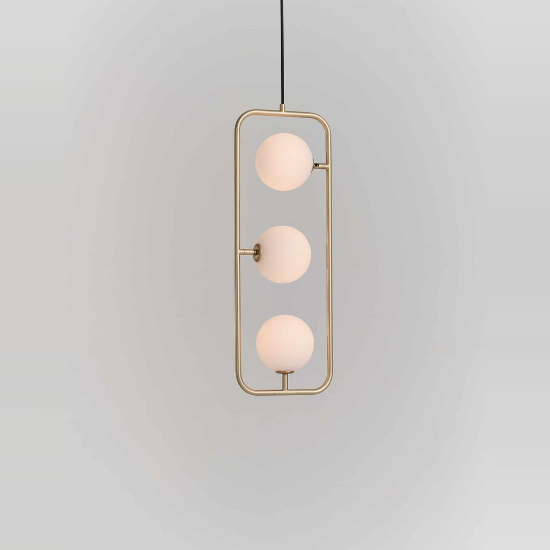 Sircle Pendant PV3 by Seed Design in Champagne Gold, studio shot