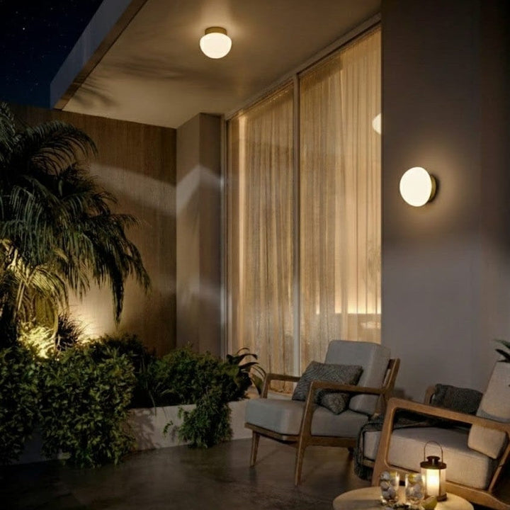 Pensee Wall/Ceiling Light by Seed Design, styled in a room setting, view 4