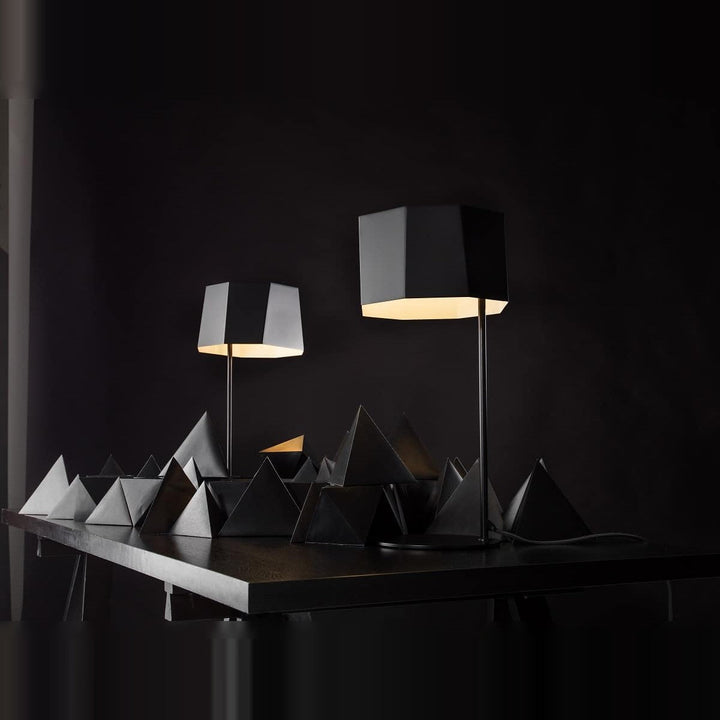 Zhe Table Lamp by Seed Design, styled in a room setting, view 2