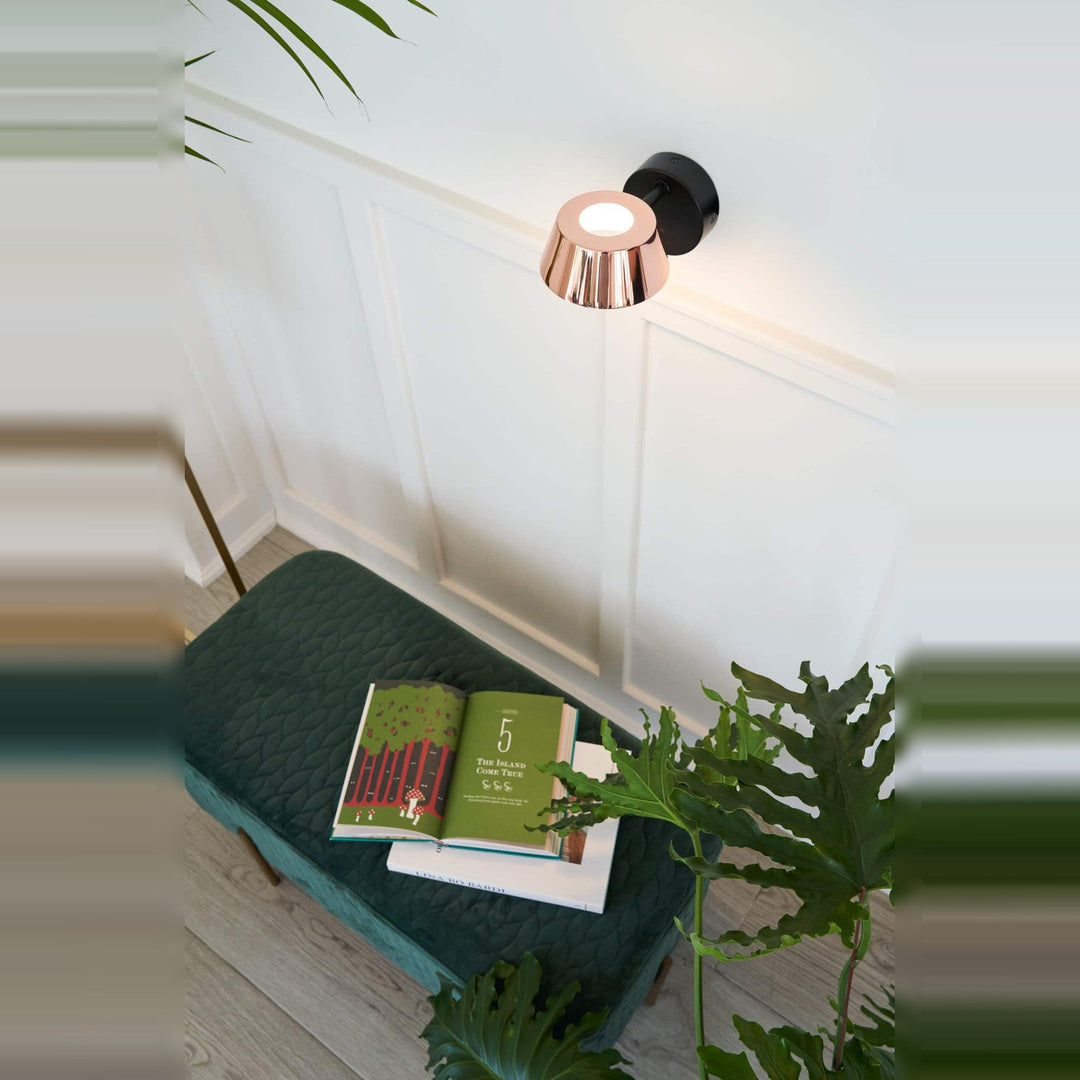 Olo Wall Sconce by Seed Design, styled in a room setting, view 4