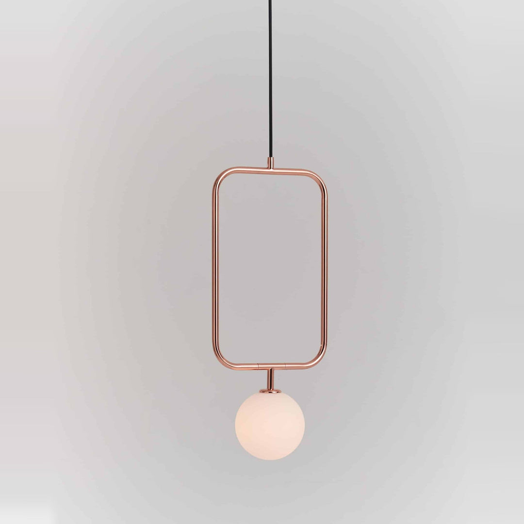Sircle Pendant L by Seed Design in Copper, studio shot