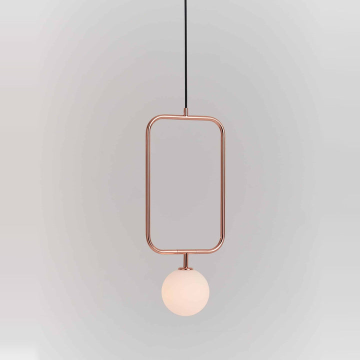 Sircle Pendant L by Seed Design in Copper, studio shot