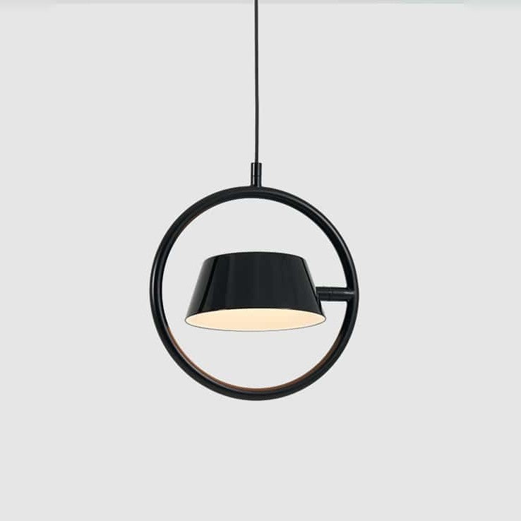 Olo Ring Pendant by Seed Design in Black, studio shot