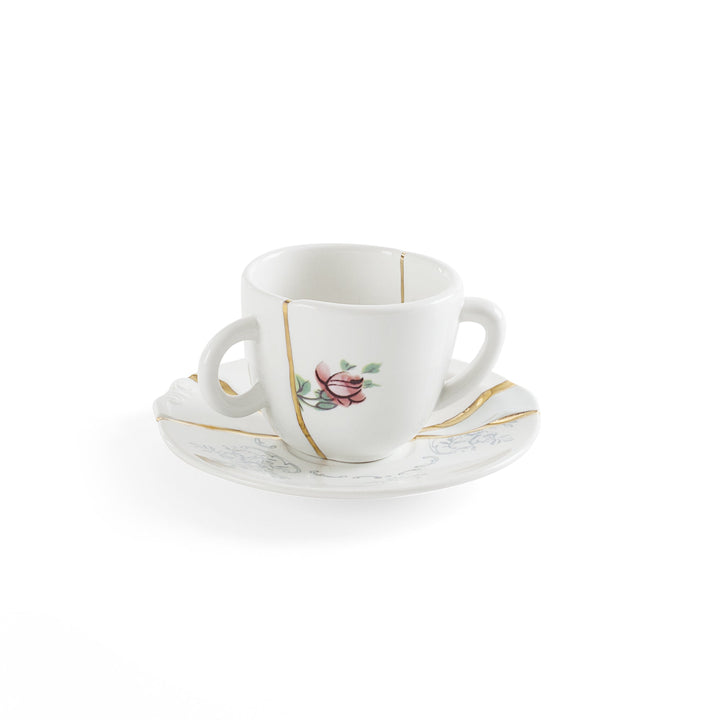 Kintsugi Coffee Cup With Saucer 01