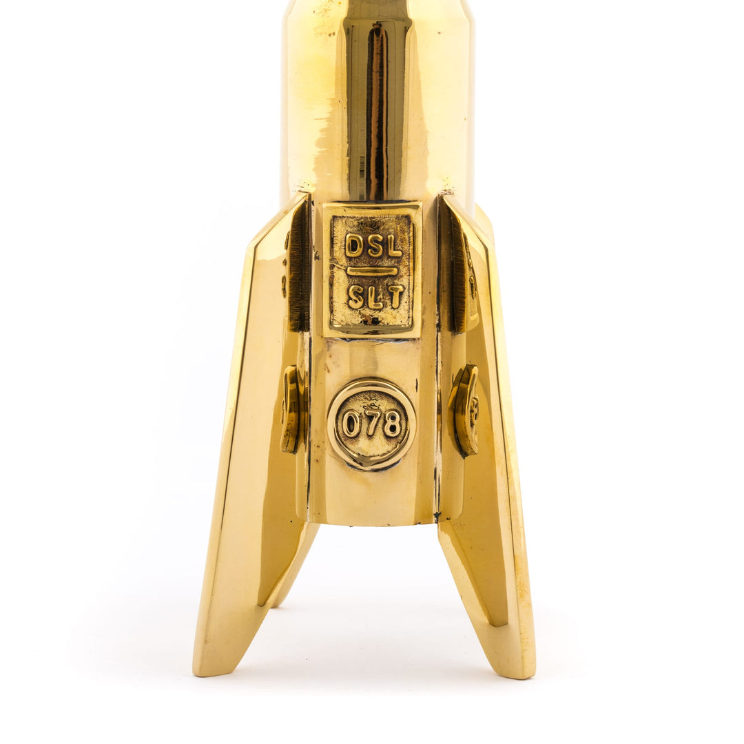 Seletti Cosmic Diner Lunar Hard Rocket Large, close-up of the rocket&