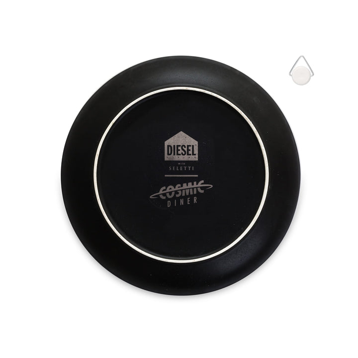 Seletti Cosmic Diner Saturn Fruit/Dessert Plate, black underside with the Diesel backstamp
