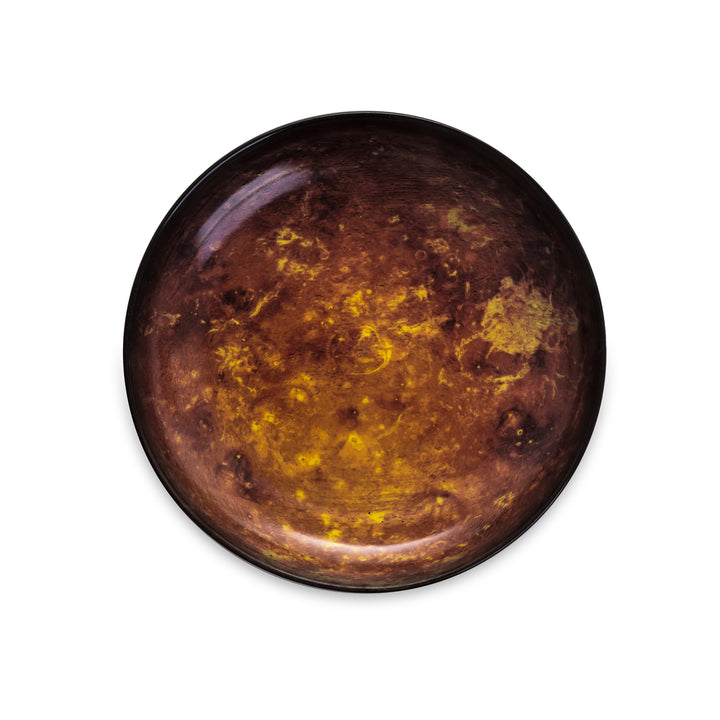 Seletti Cosmic Diner Mars Soup Plate, top view of the soup plate printed with the rusty red surface of Mars