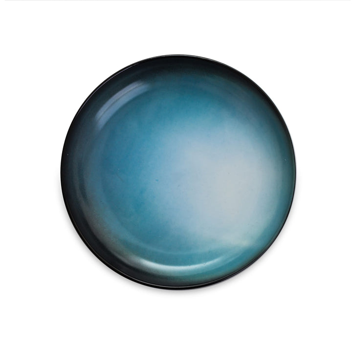 Seletti Cosmic Diner Uranus Soup Plate, top view of the soup plate printed with Uranus&