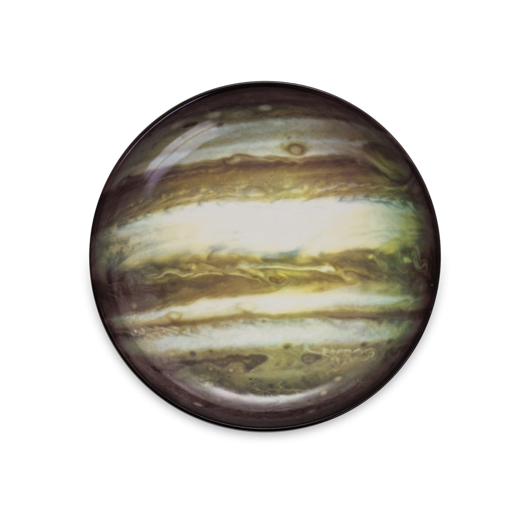 Seletti Cosmic Diner Jupiter Soup Plate, top view of the soup plate printed with Jupiter&