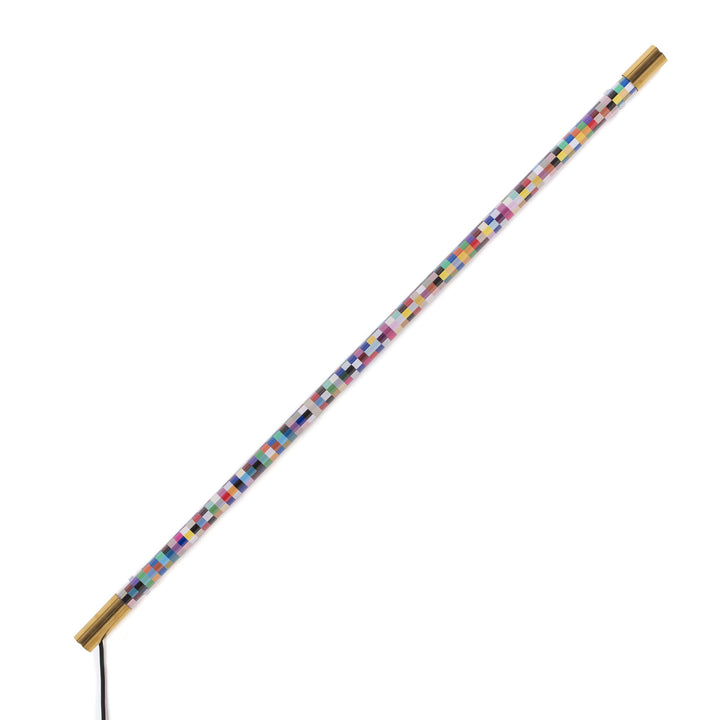 Seletti Linea Pixled, pixel tube leaning diagonally on white, unlit