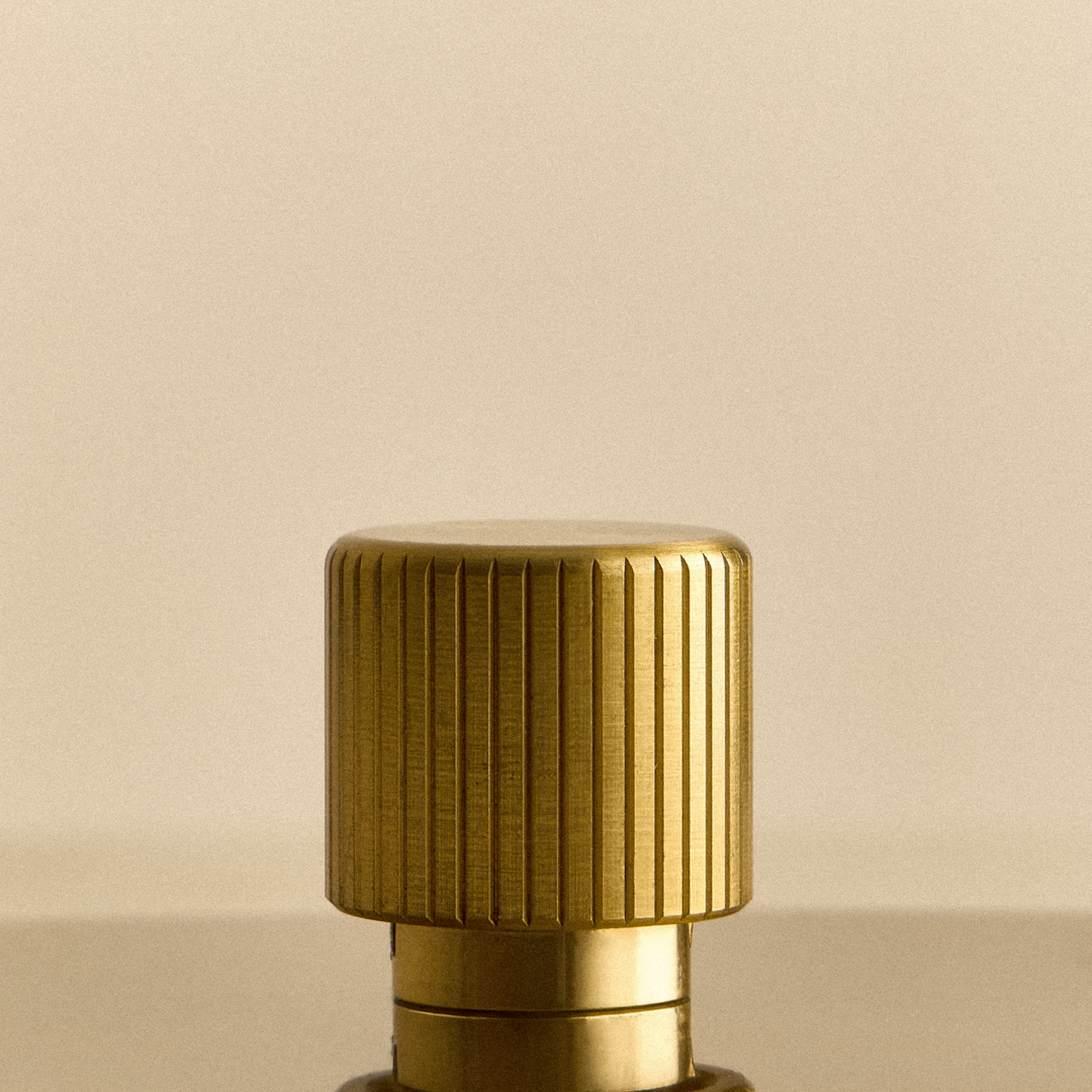 Double Rotary Wall Dimmer in Brass