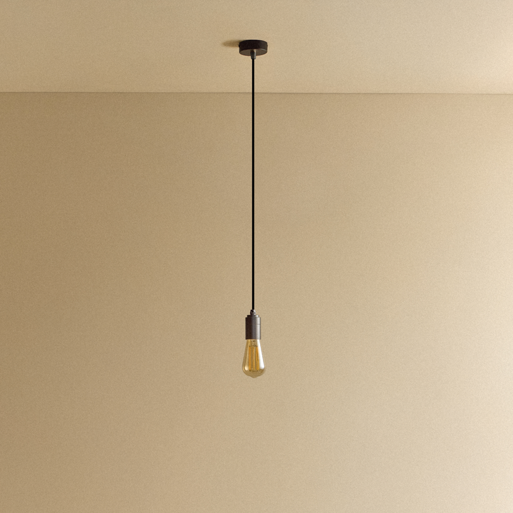 Squirrel Cage Pendant Light in Graphite