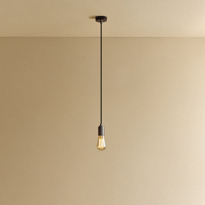 Squirrel Cage Pendant Light in Graphite