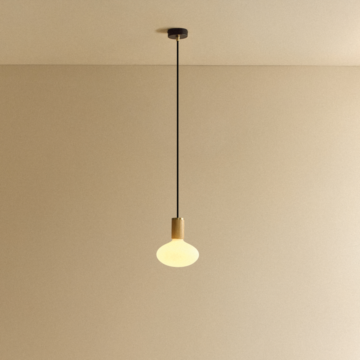 Oval Pendant Light in Oak