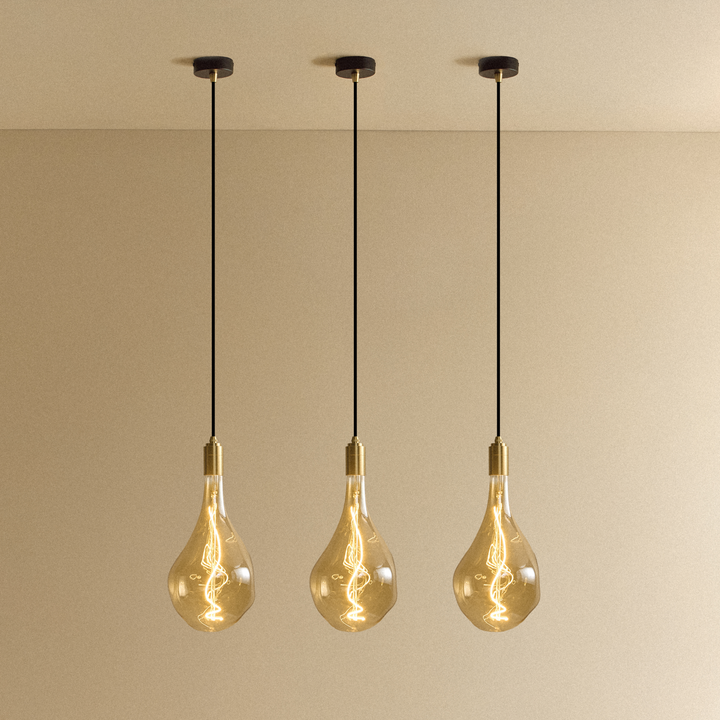 Voronoi III Pendant Light in Brass - Set of 3