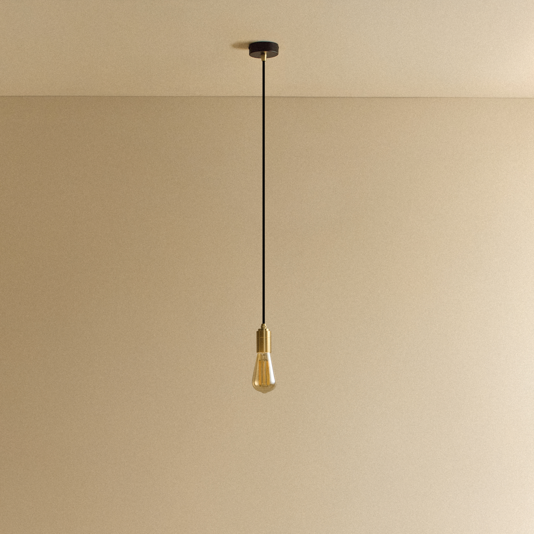 Squirrel Cage Pendant Light in Brass