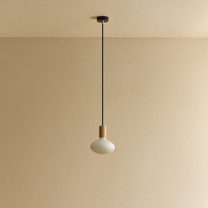 Oval Dim to Warm Pendant Light in Oak