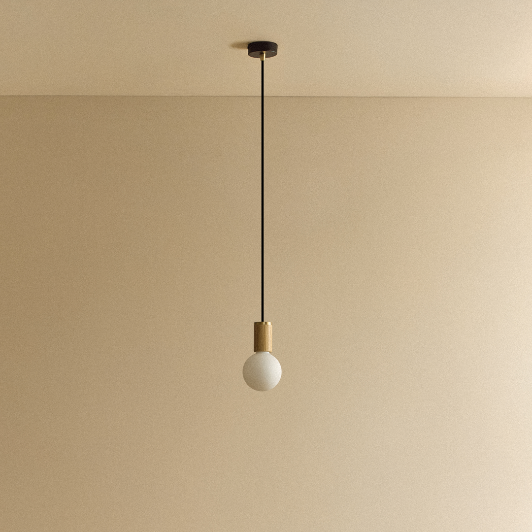 Sphere III Pendant Light in Oak