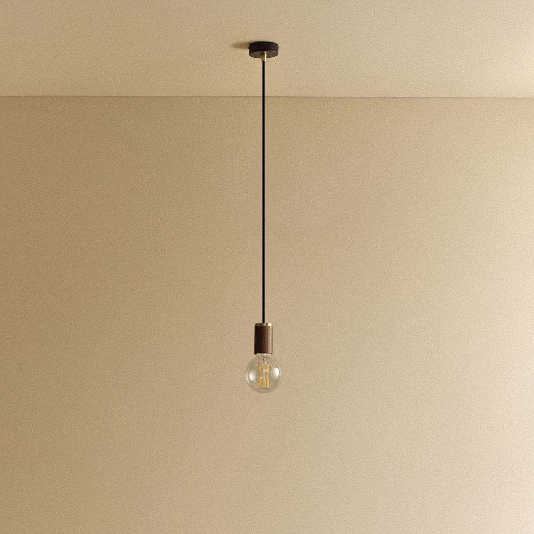 Elva Pendant Light Non-Tinted in Walnut