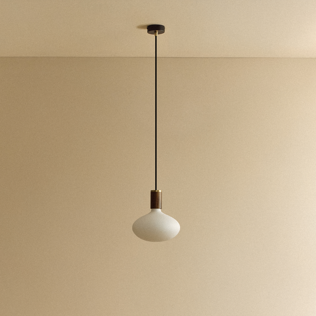 Oval II Pendant Light in Walnut