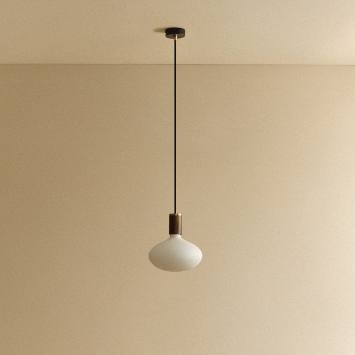 Oval II Pendant Light in Walnut