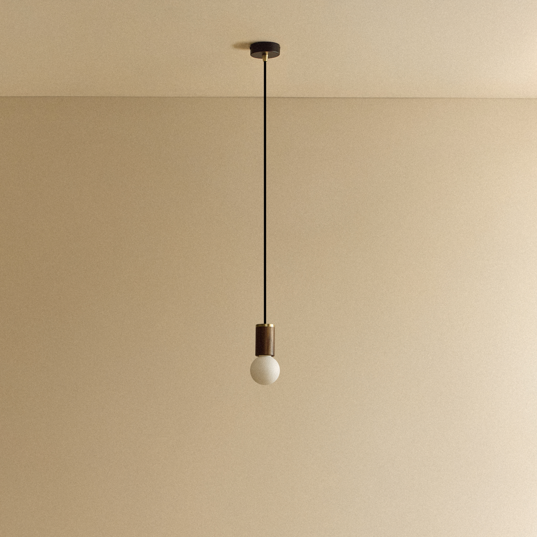 Sphere II Pendant Light in Walnut
