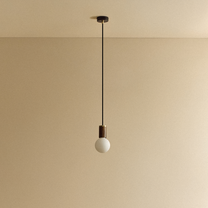 Sphere III Pendant Light in Walnut